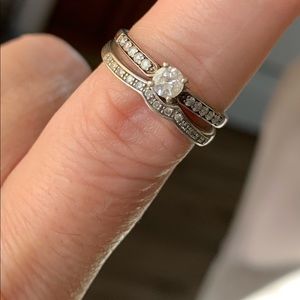 Genuine Diamond Wedding Set